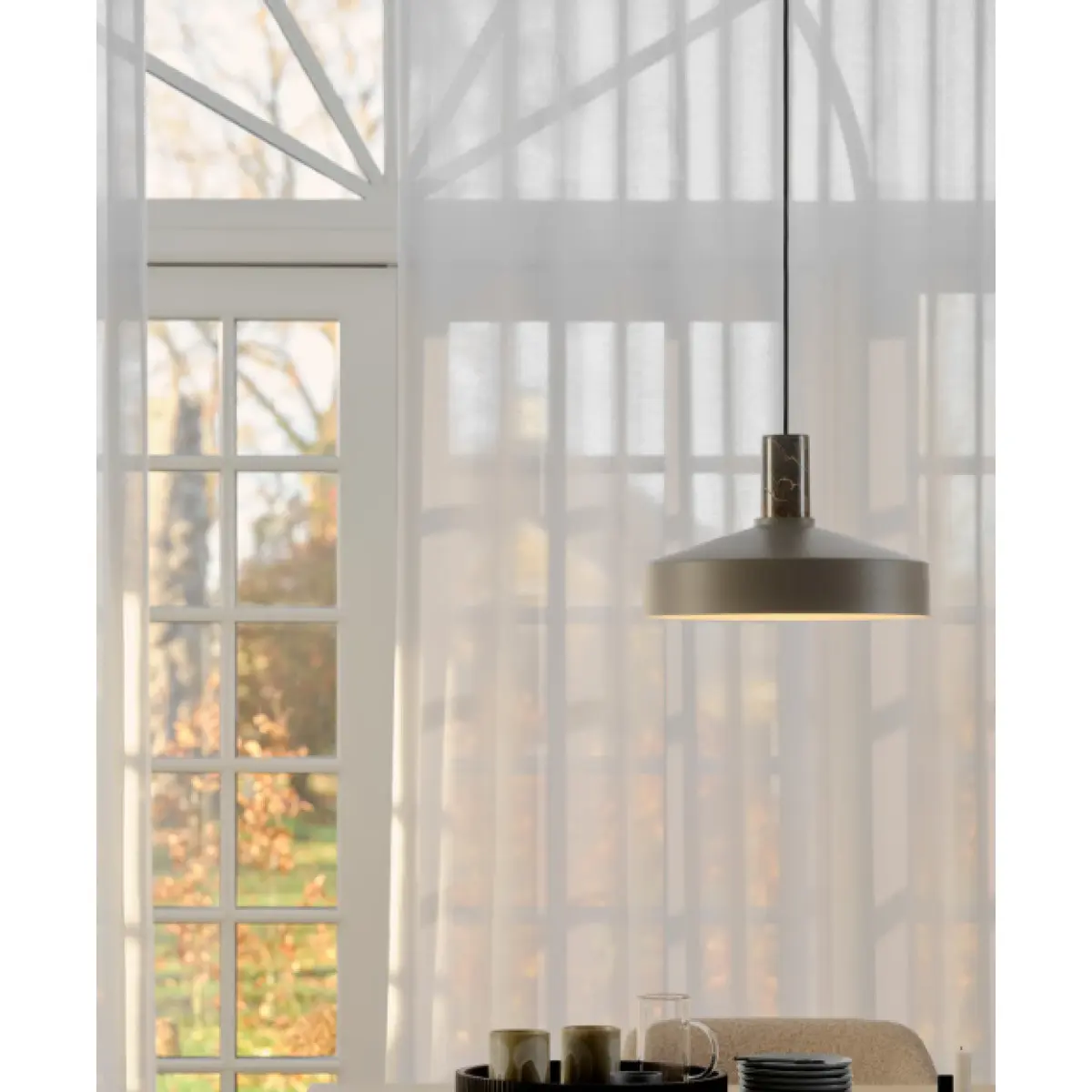 Nordlux Elvas Marble Visilica Svetlo Braon